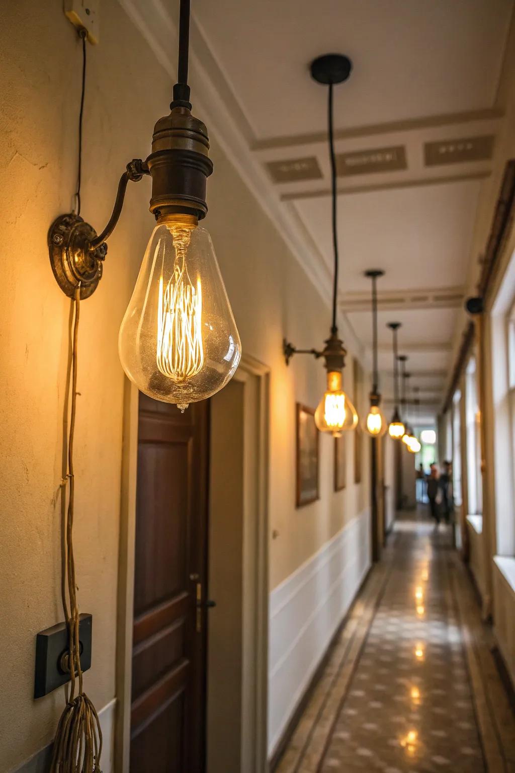 Period bulbs add charm and warmth.