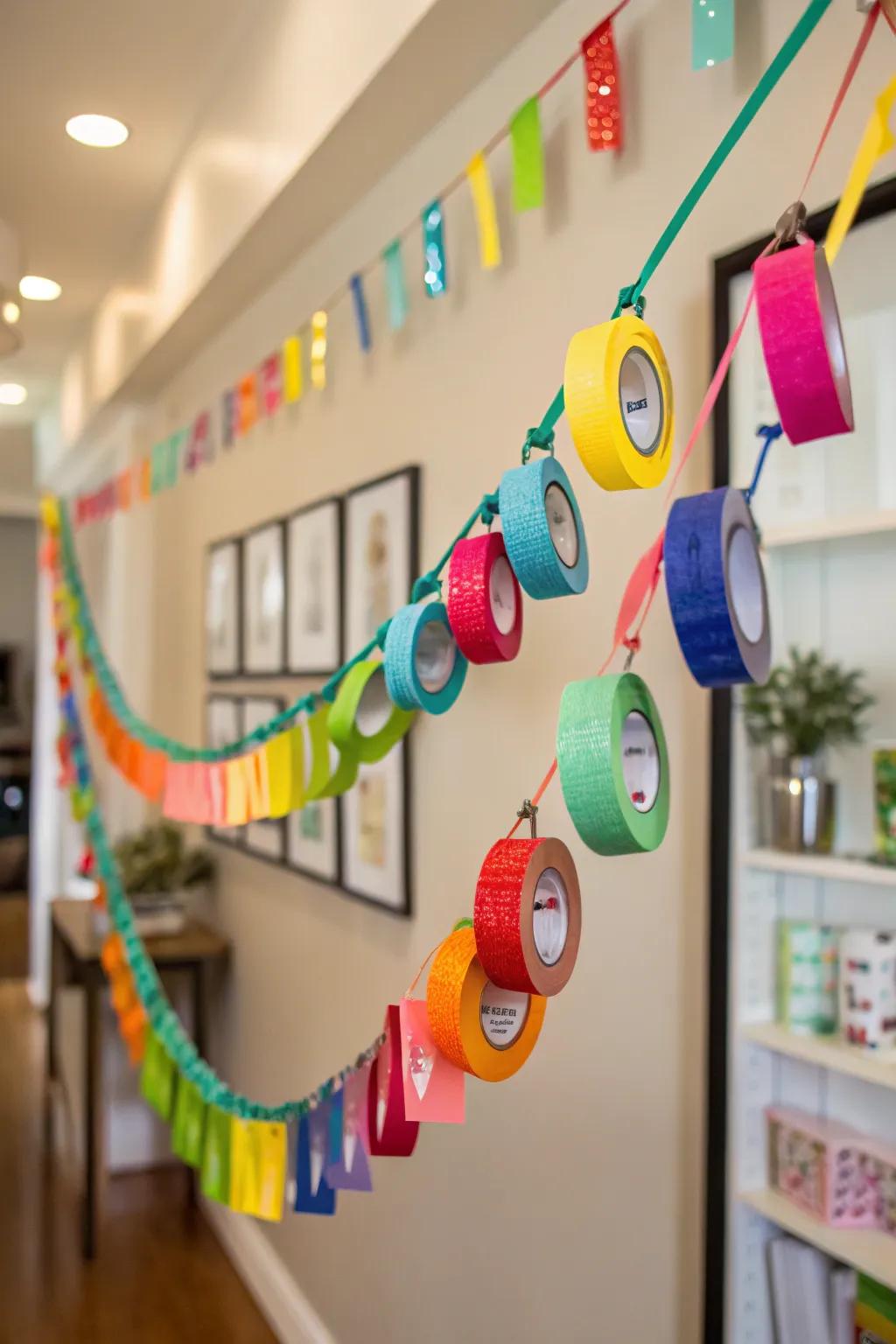 Roll holders get a new life as a playful party garland.