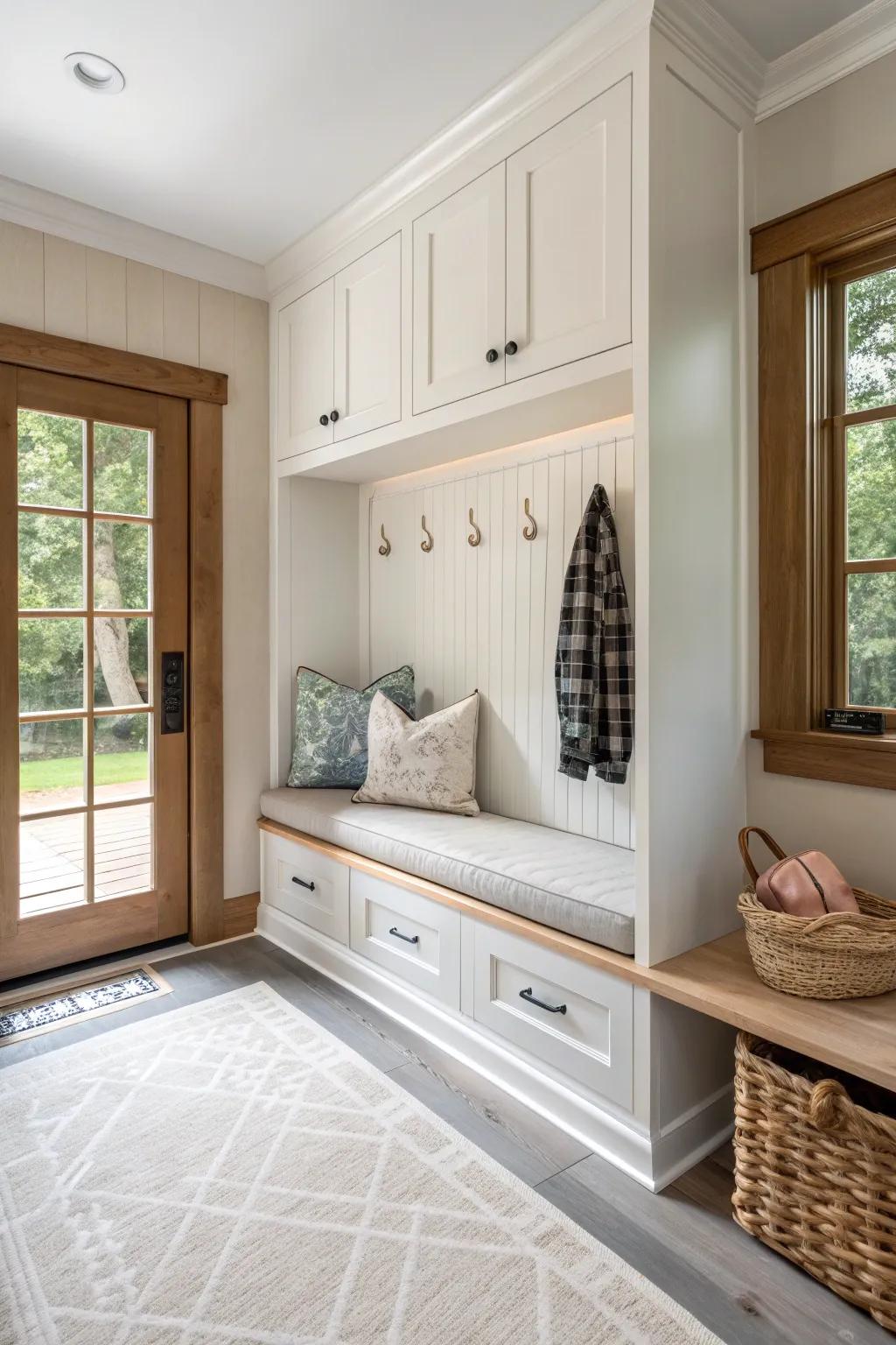 Make a statement with a mudroom that combines style and function.