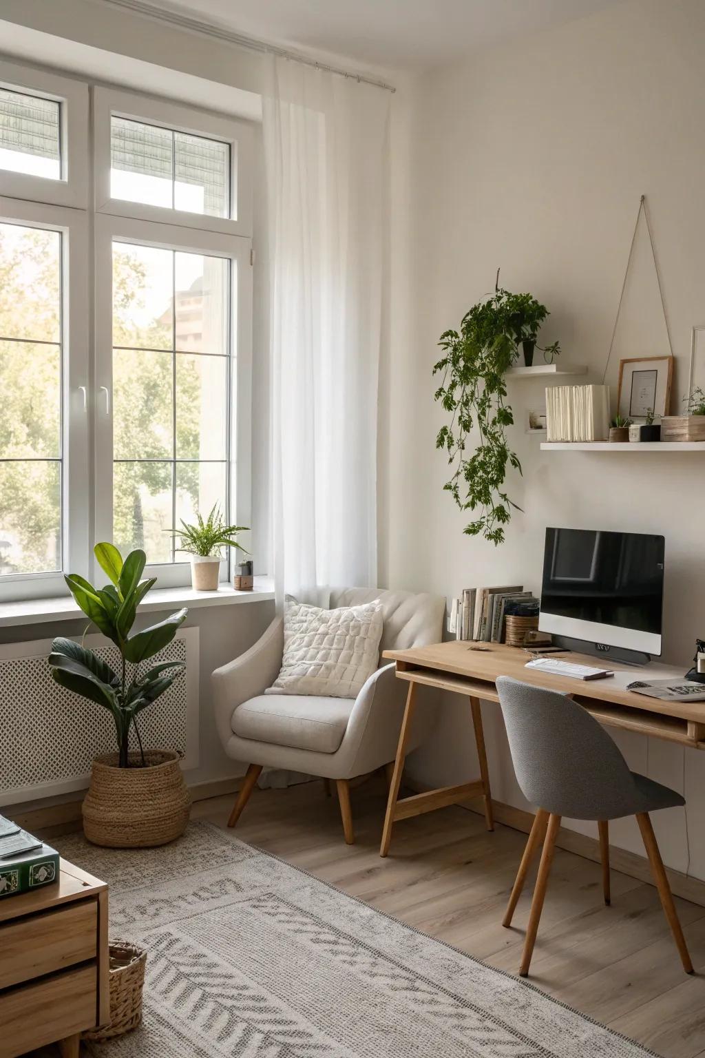A minimalist living area that exemplifies simplicity and utility.