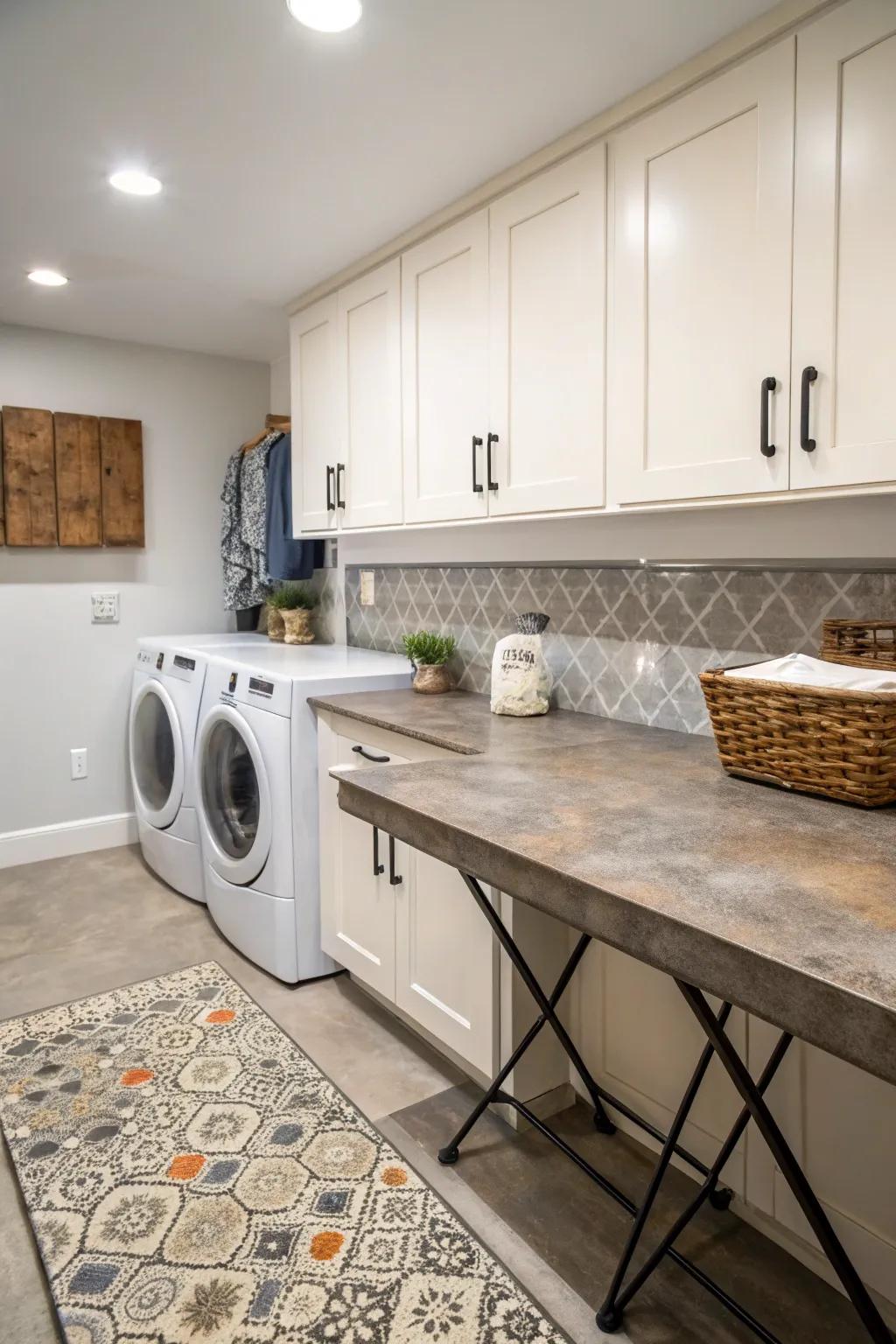 Unique hued stone finish offers a personalized touch.