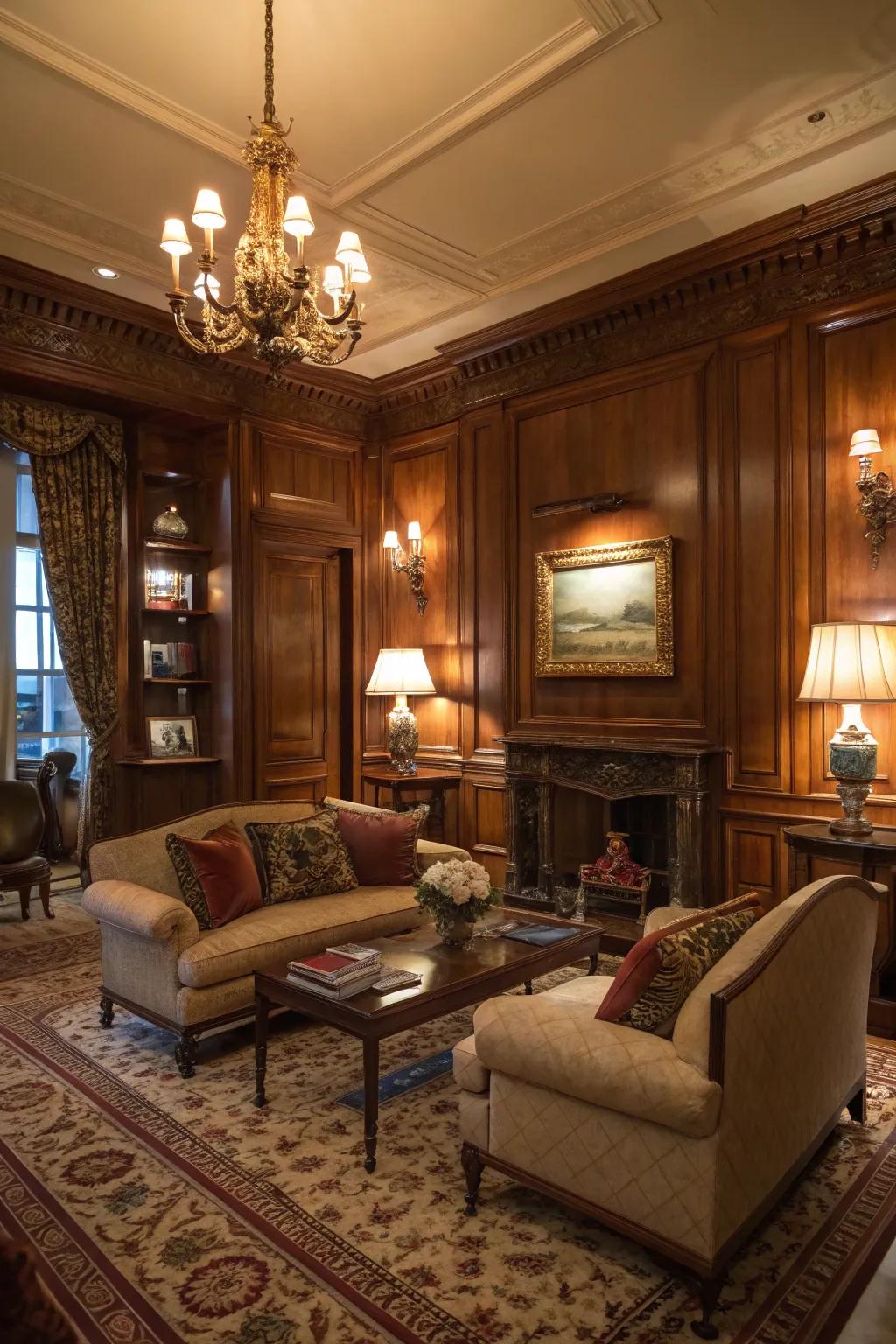 Dark Cherry walls add drama and luxury.