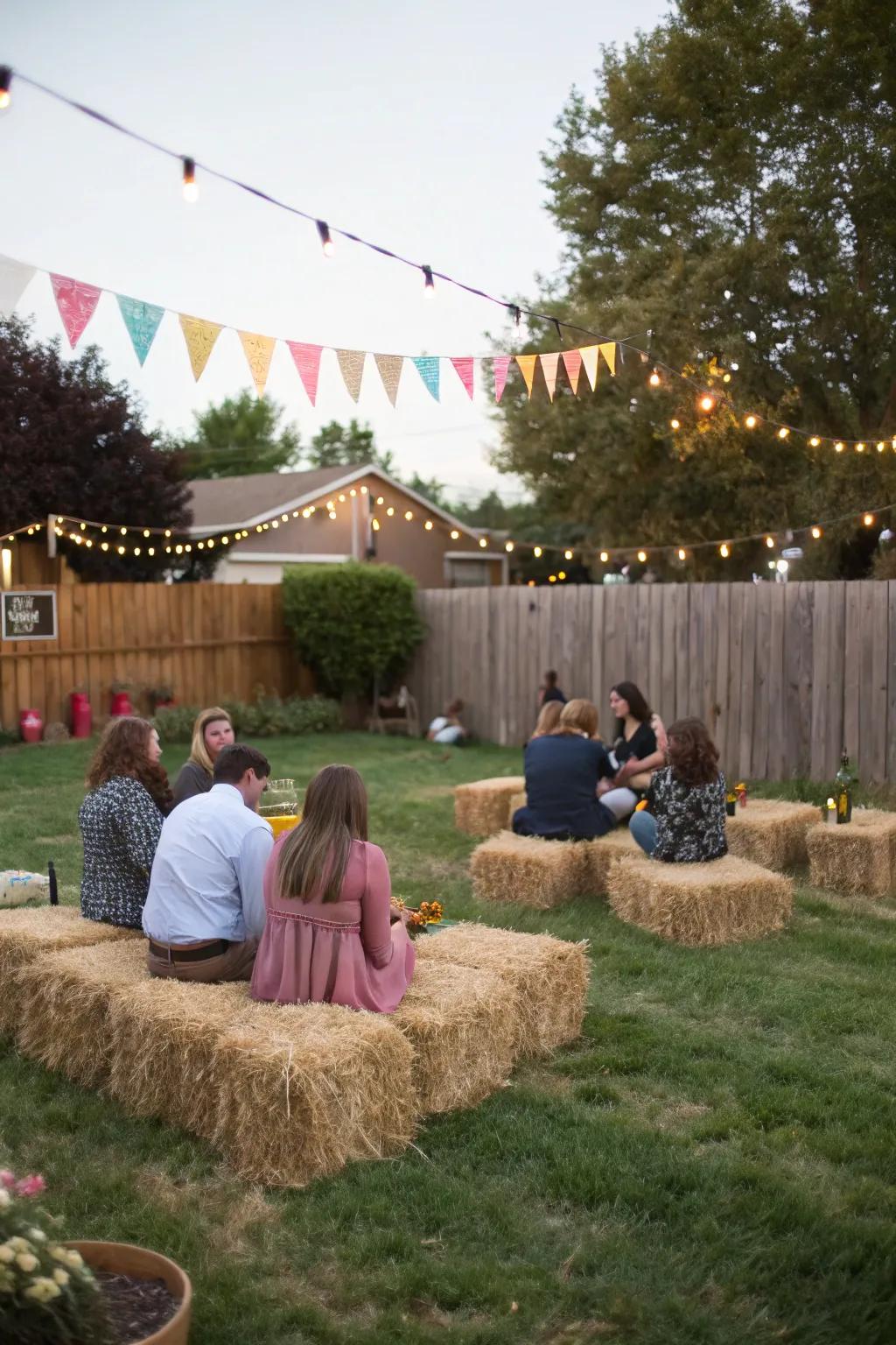 Themed seating enhances the overall celebration feel.