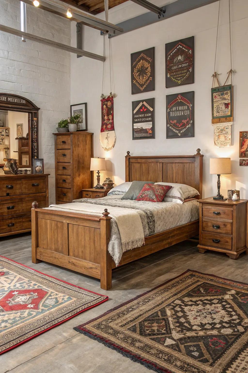 Unique treasures personalize and elevate the space.