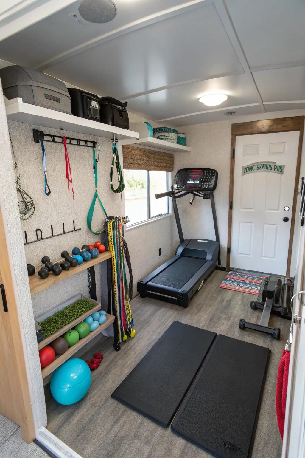 A dedicated fitness area that promotes a healthy lifestyle.