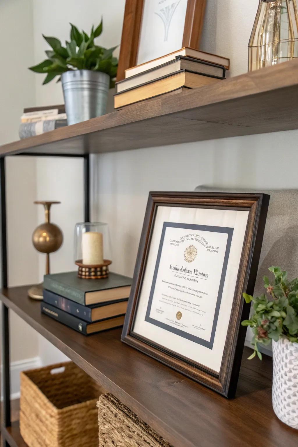 Save space with edge frames that make a big impact in small areas.