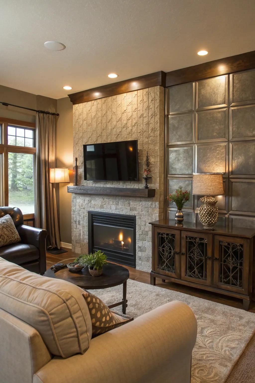 Metallic finishes offer a streamlined and contemporary aesthetic.