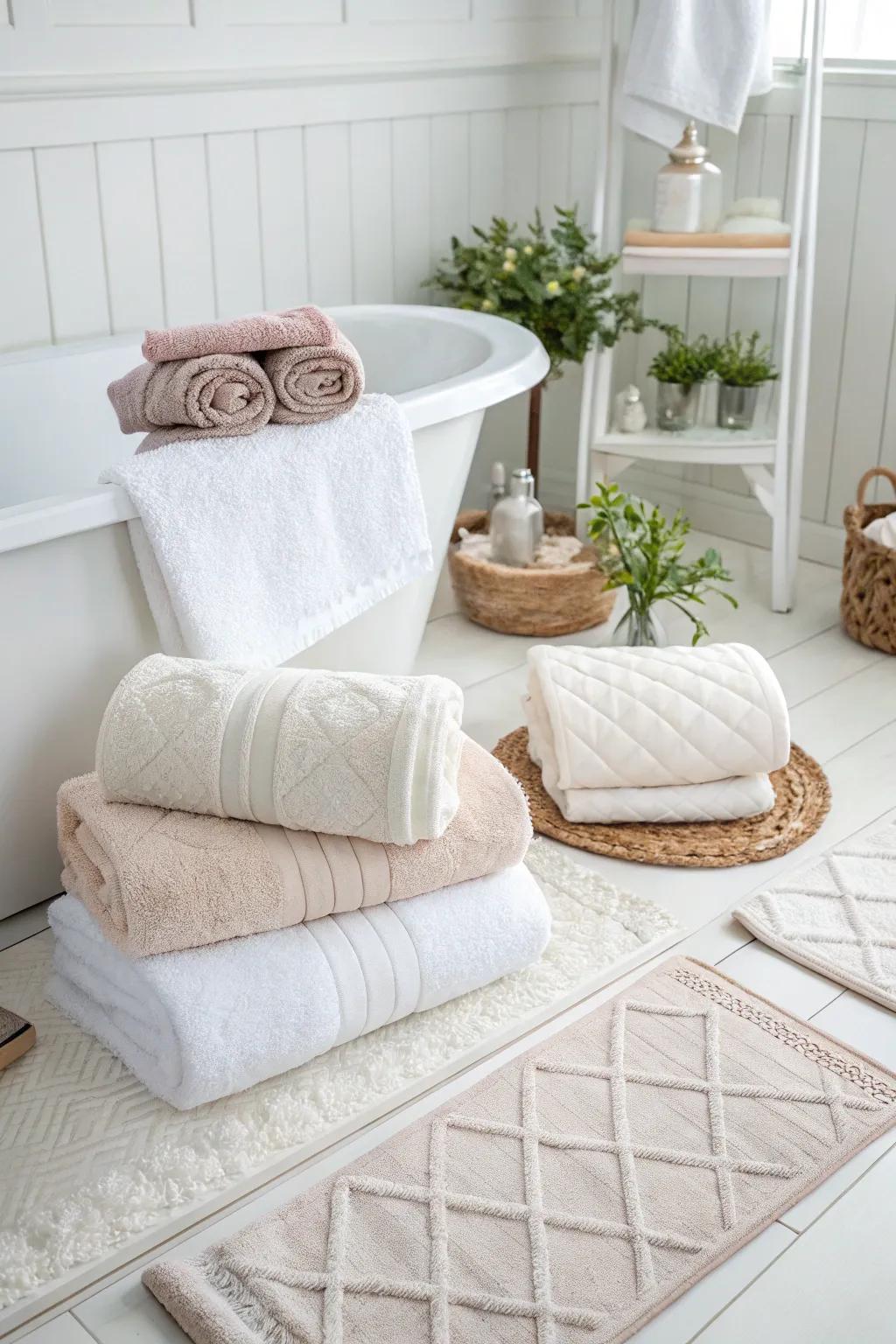 Soft textiles enhance comfort.