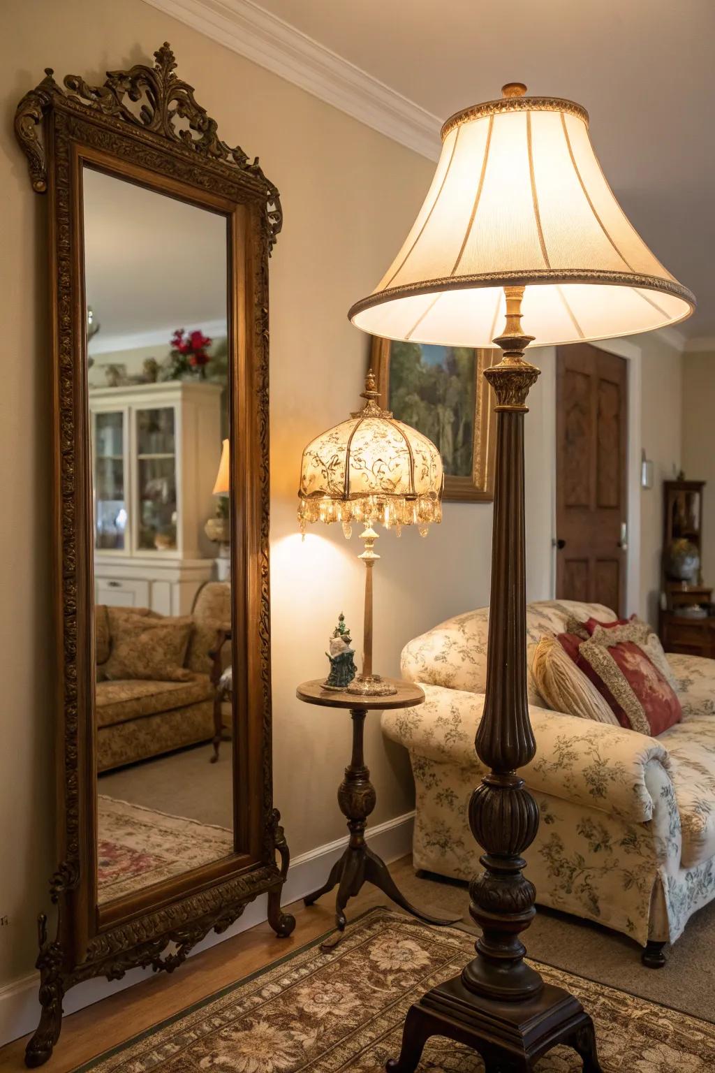 Unexpected accents adding intrigue to an atmospheric living space.