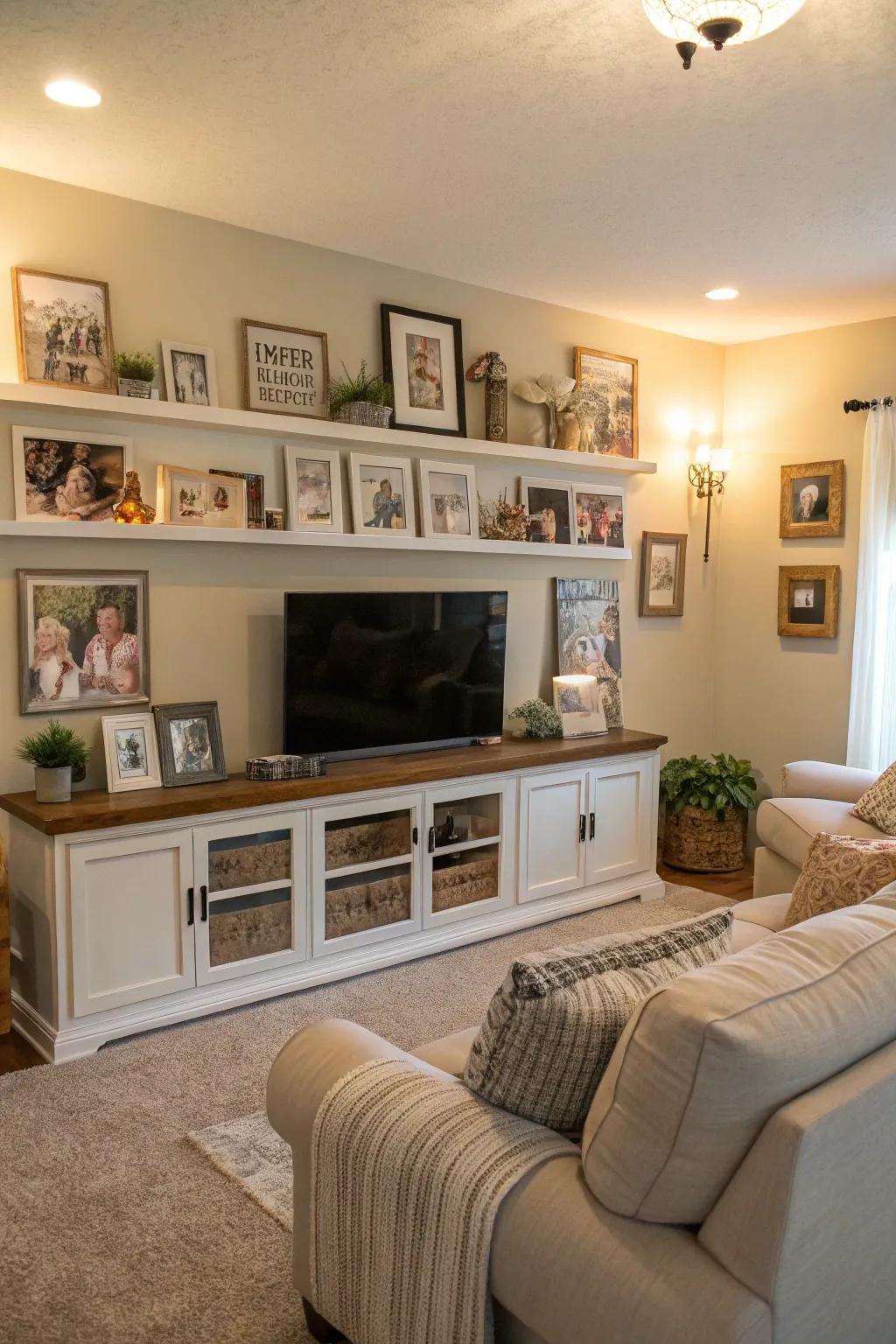 Customized design makes an off-white room feel uniquely yours.