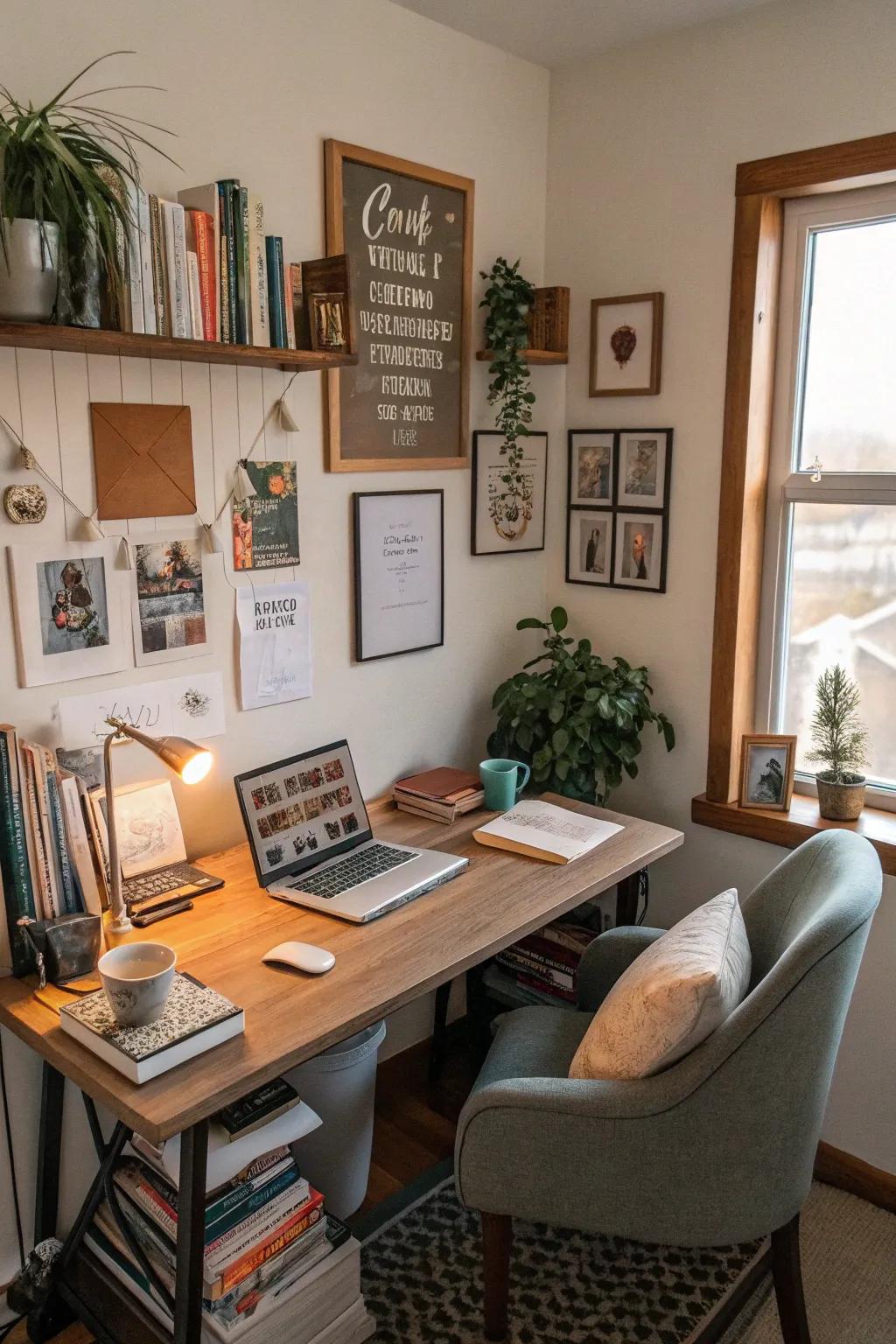 Unique decor adds character to your virtual background.