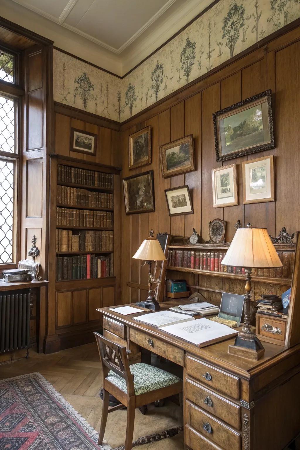 Timeless character with paneled walls