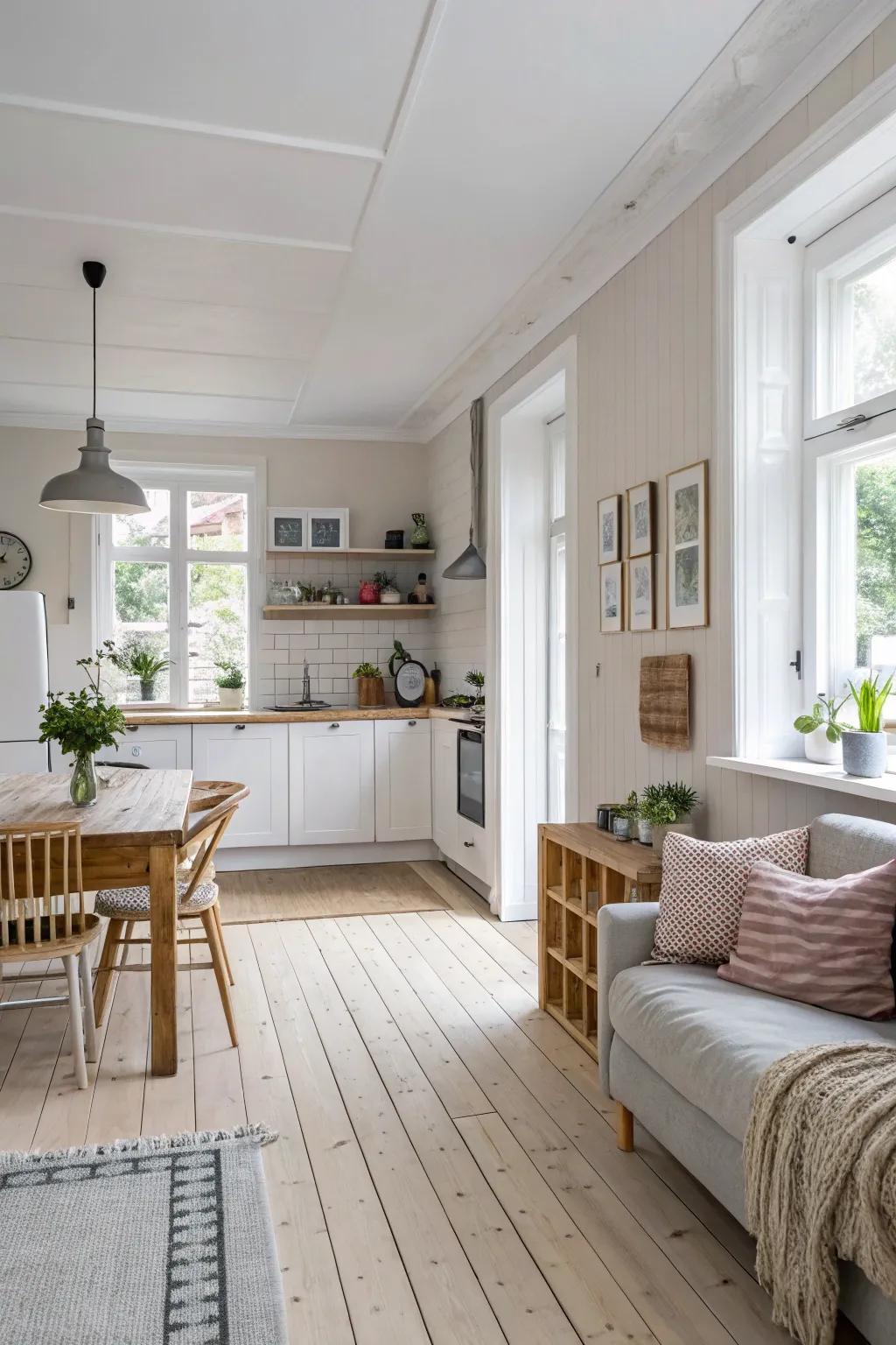 Danish design brings serenity and modernity to open areas.