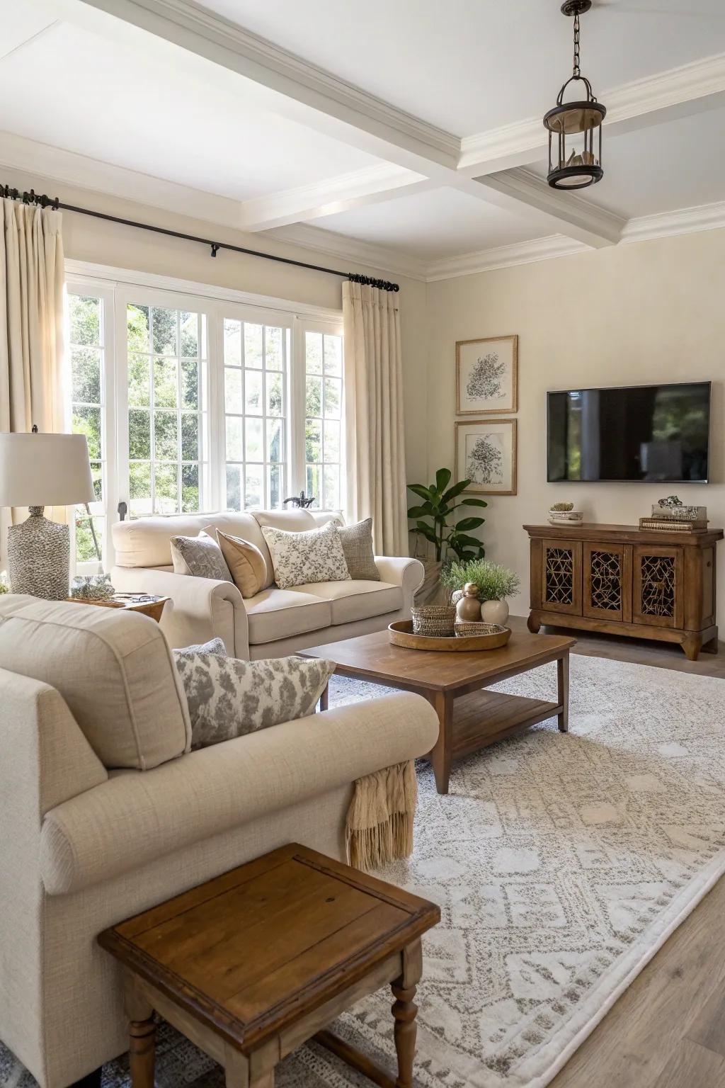 Open legs on furniture improve the feeling of spaciousness.