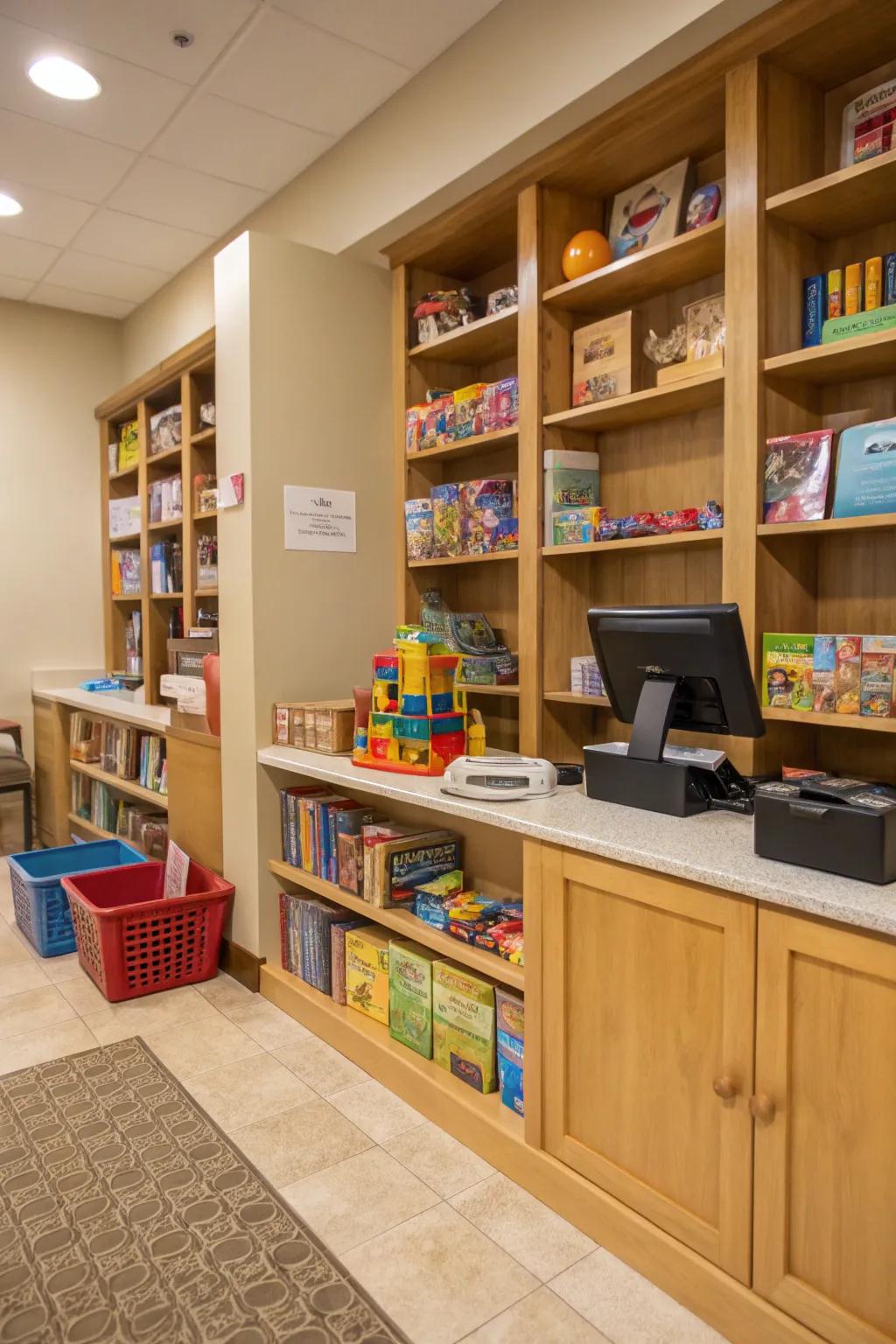 A toy library promotes responsibility and fun.