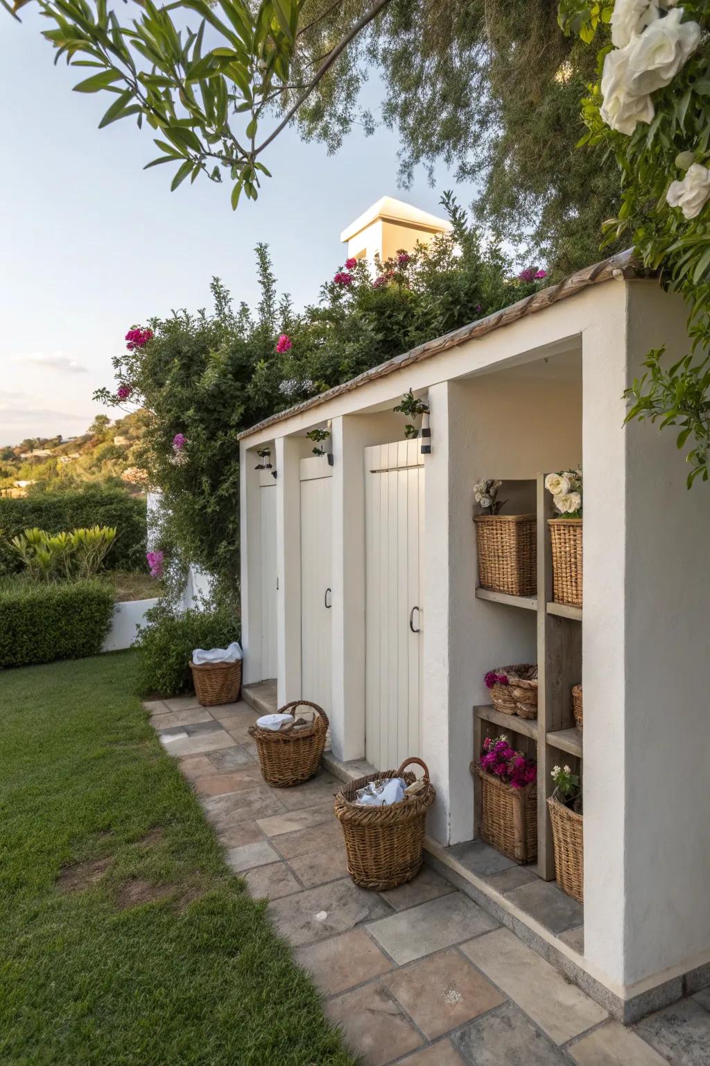 Maintain organization using clever storage solutions.