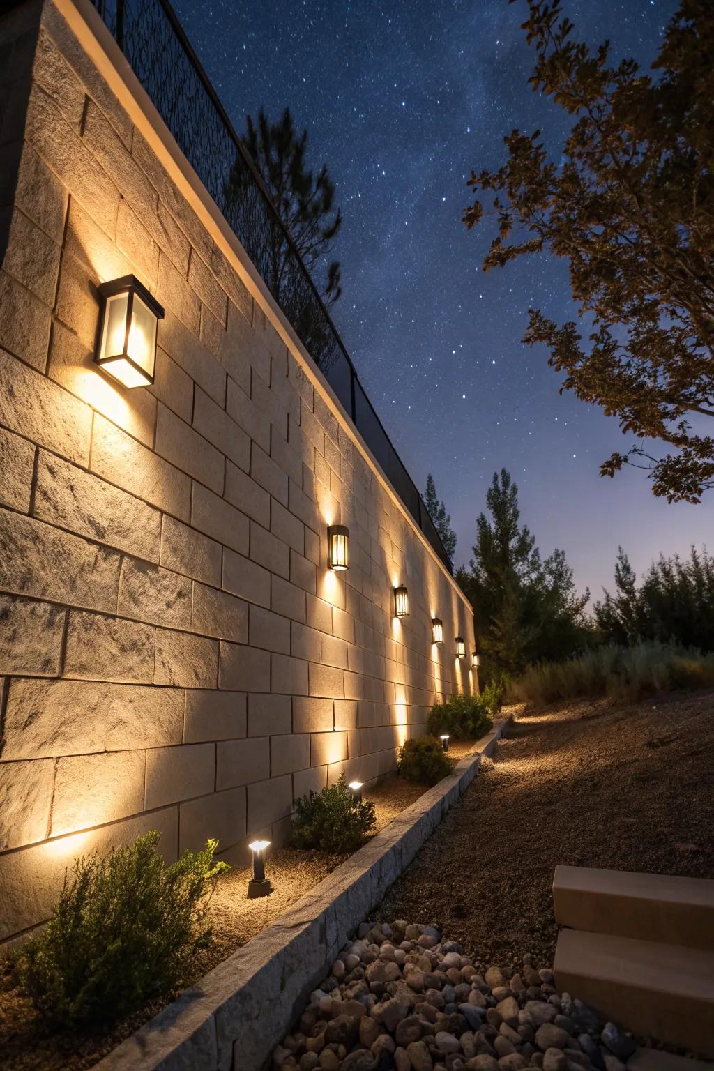 Incorporate dimension with lighting at varying heights.