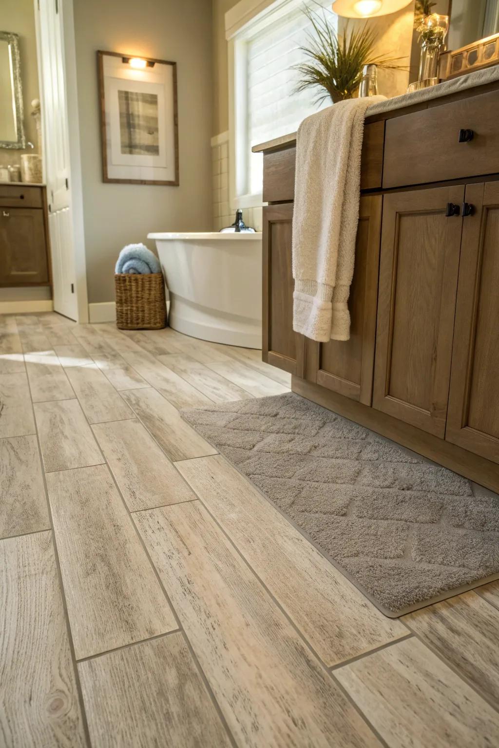 Experience luxury every day with plush textures that feel glamorous underfoot.