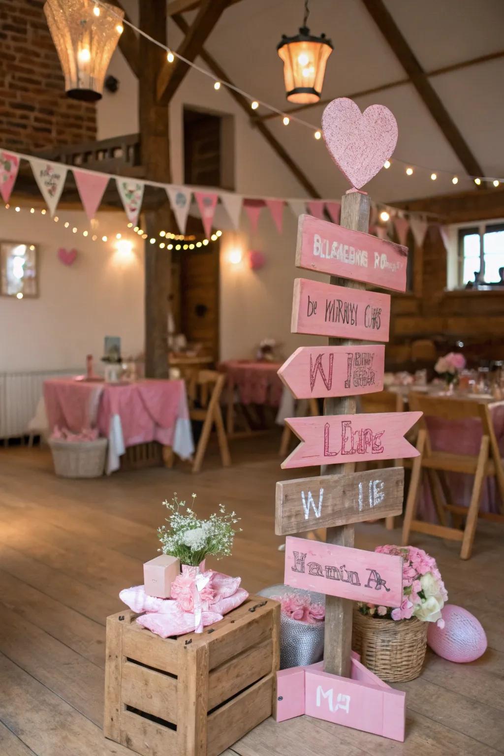 Rose and country elements create a cozy charm.