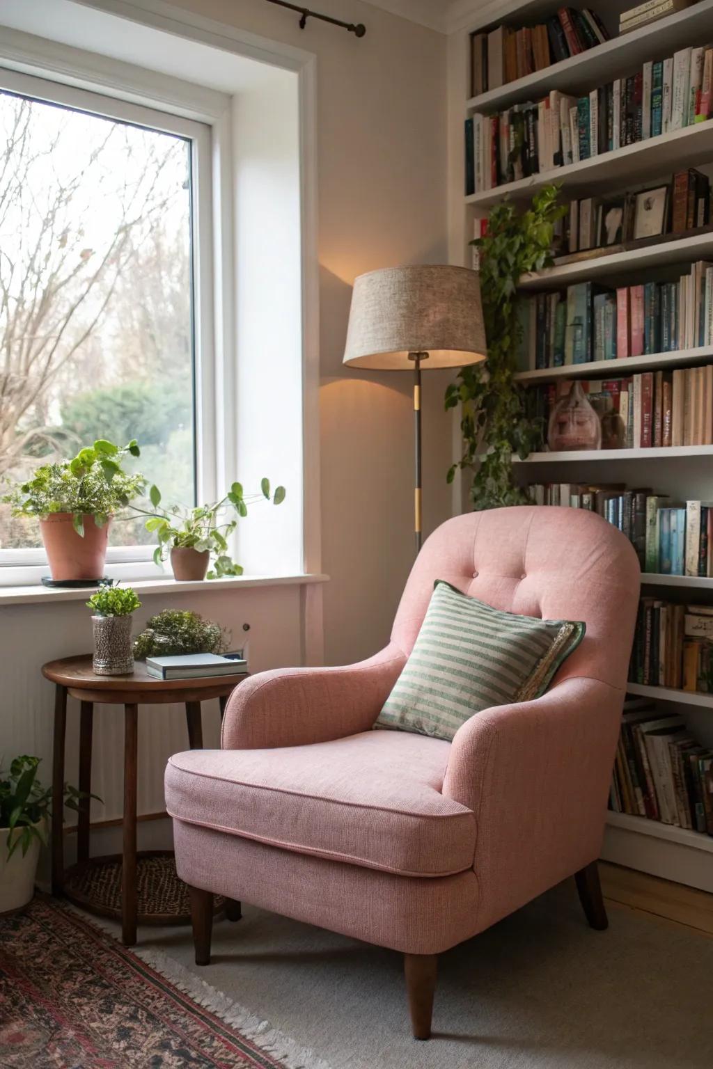 Pink adds warmth and coziness.