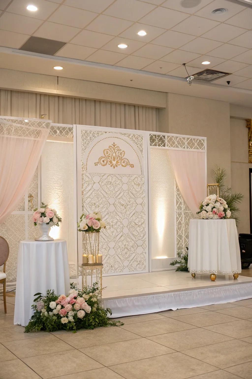 A simple backdrop shows modern beauty and simplicity.