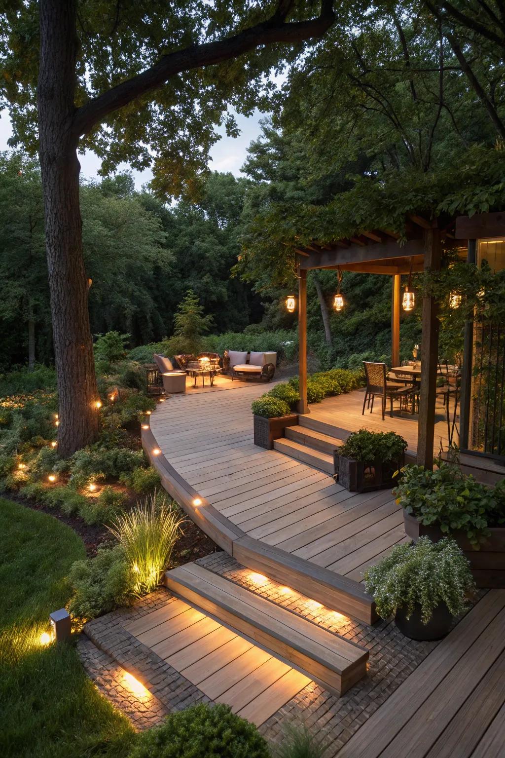 Illuminate your deck using magical lighting elements.