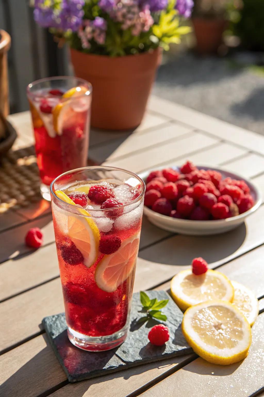 Berry drink offers a refreshing drink choice.