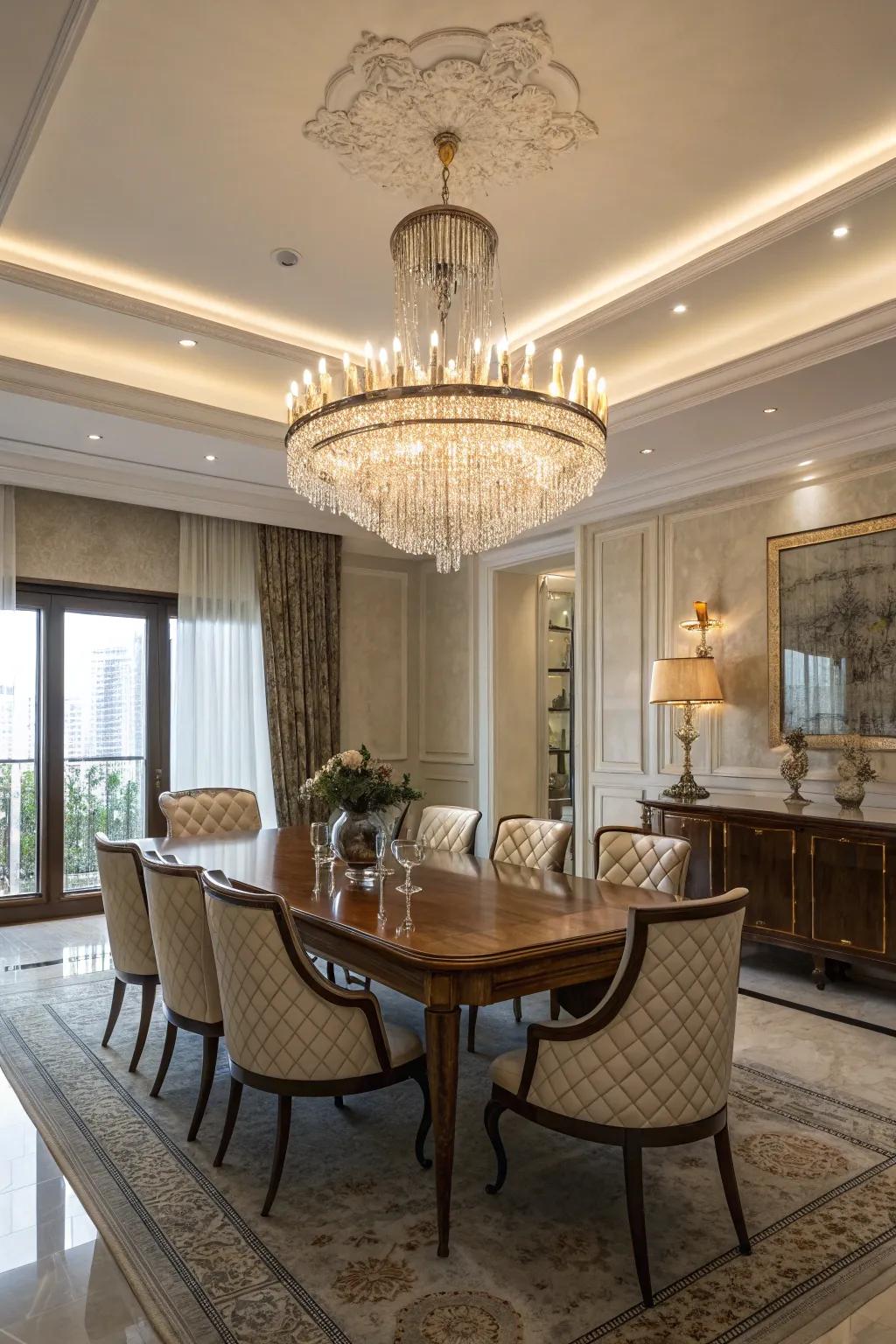 Illuminate your space with glamorous chandeliers.