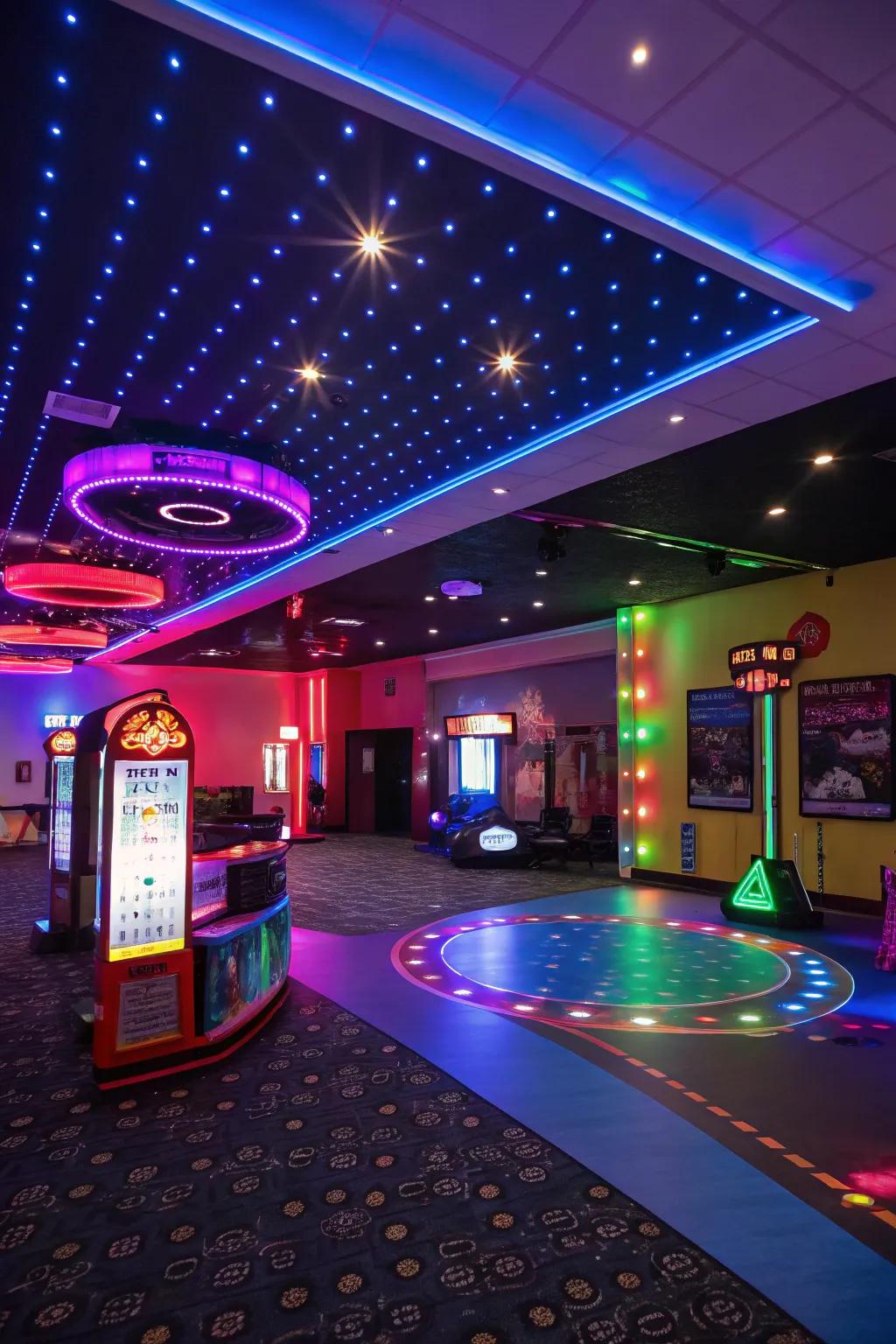 Develop themed areas through imaginative LED lighting.