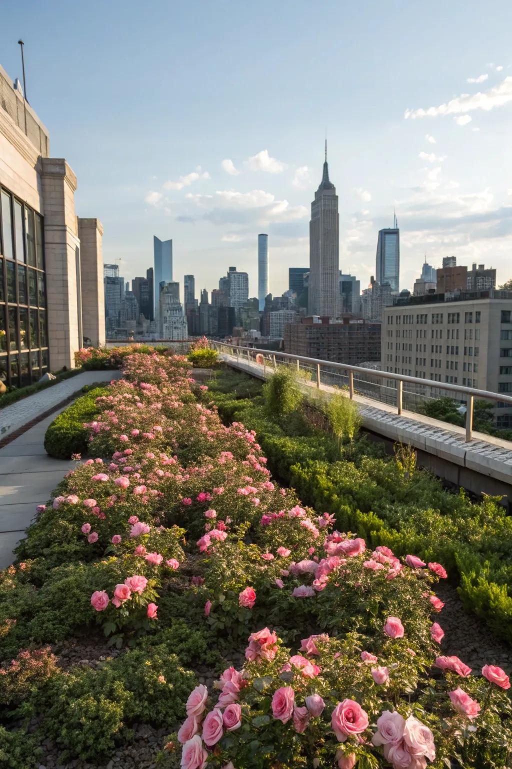 Transform urban spaces with a rooftop garden of sun plants.