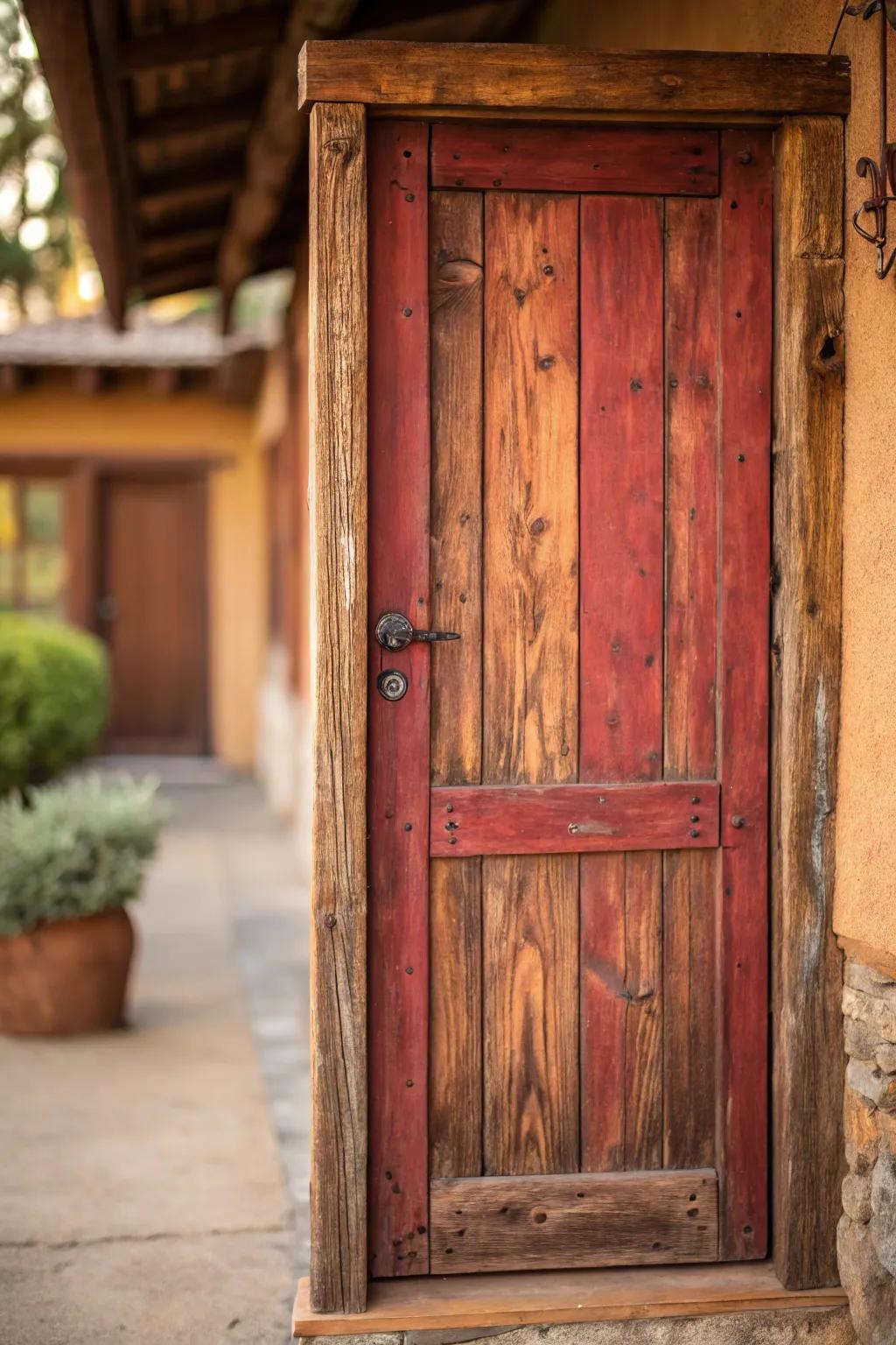 Bold color washes highlight wood textures and give them a contemporary twist.