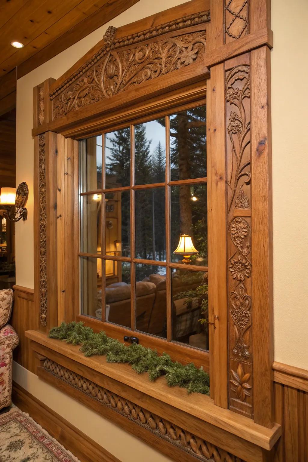Carved details personalize your wood casings beautifully.