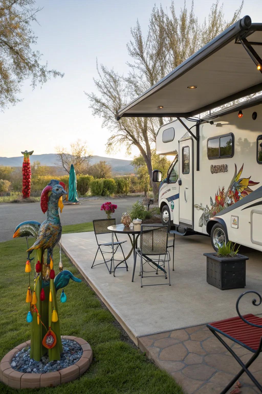 Open-air art brings sophistication and style to your patio.