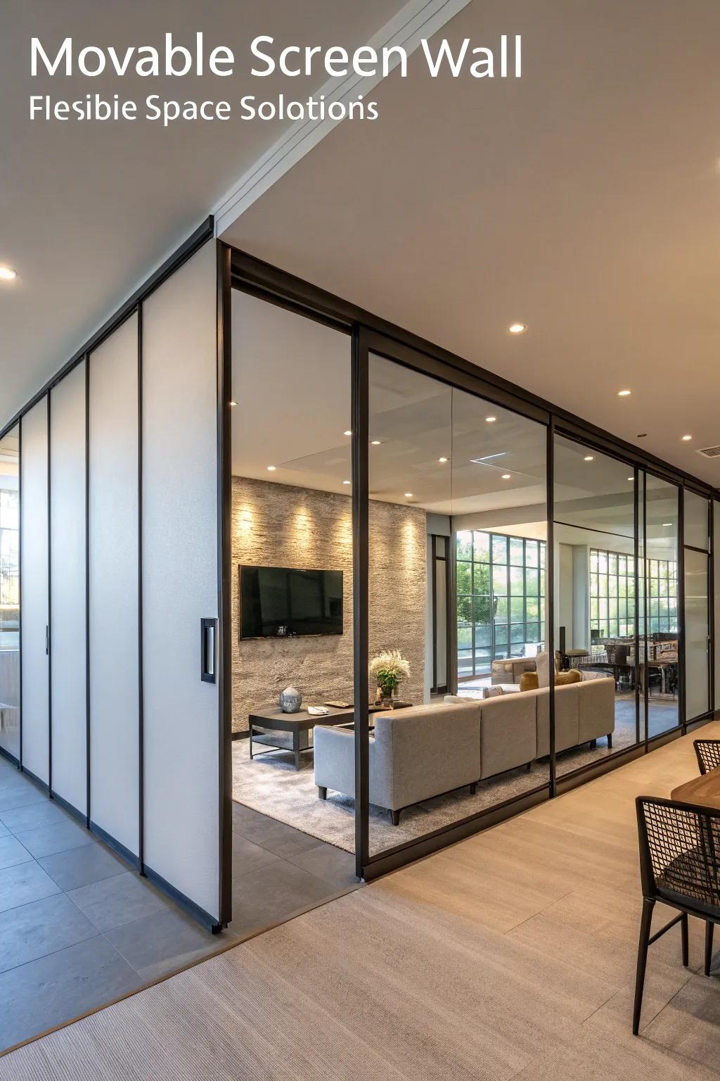 Portable screen walls deliver dynamic and flexible space resolutions.