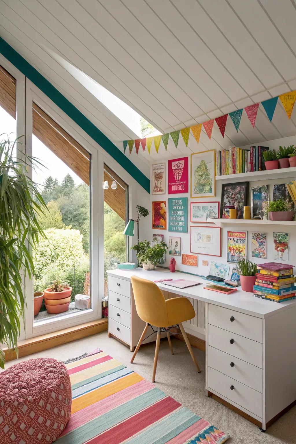 Energizing your office with colorful accents