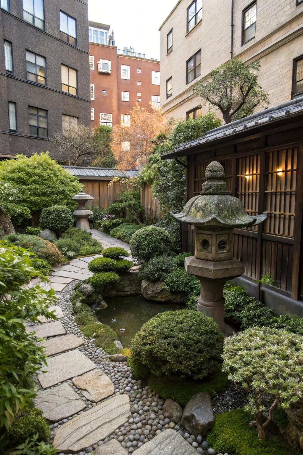 A Courtyard Garden nestled in a compact courtyard.