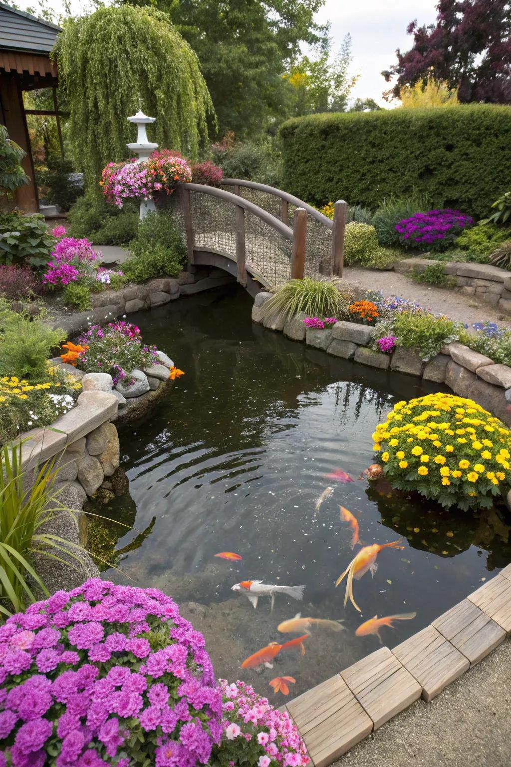 A creatively shaped fish haven maximizes the use of small spaces.