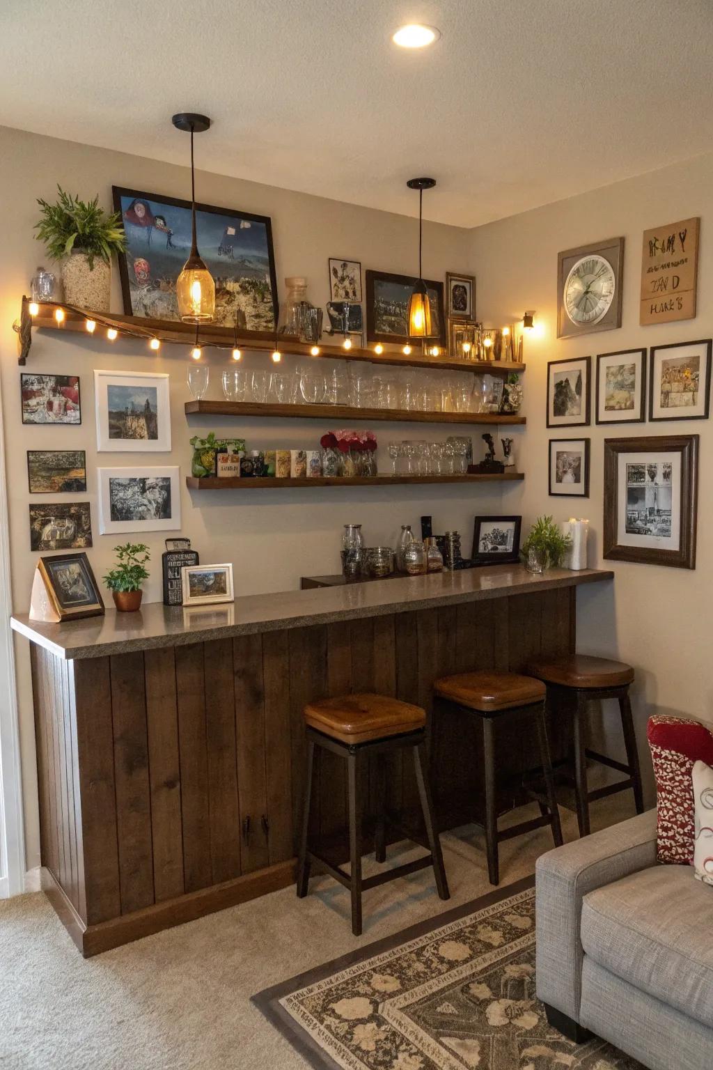 Personal touches create a unique and inviting space.