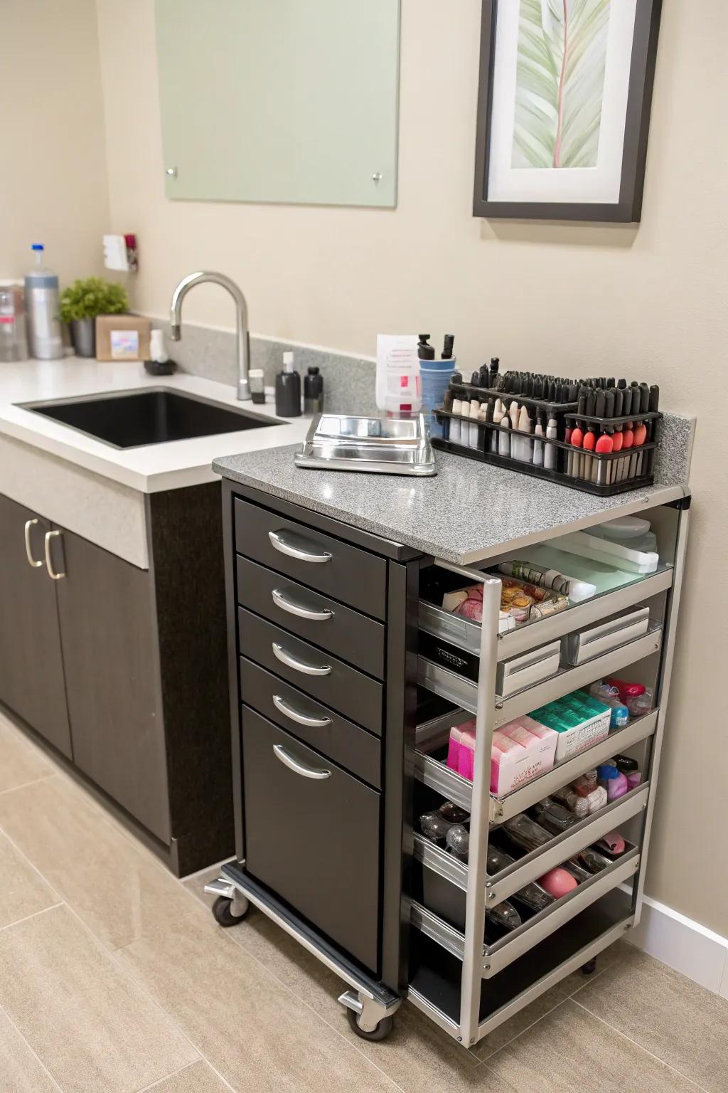 A mobile storage option that's as stylish as it is practical.