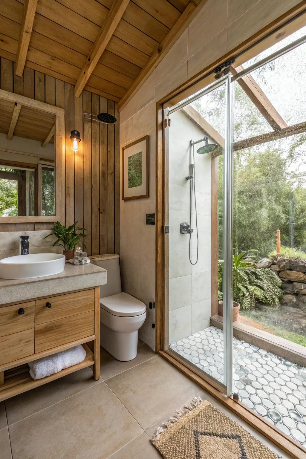 Sustainable style with earth-friendly glass.