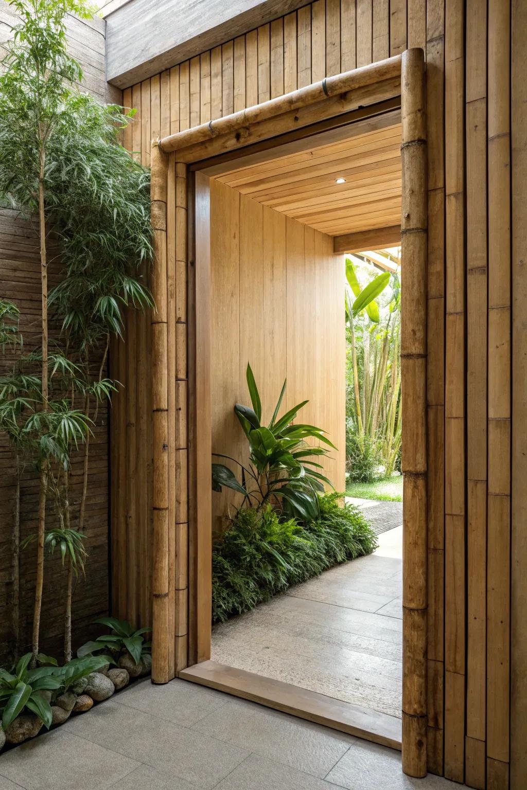 Trim in natural bamboo for an eco-friendly touch.