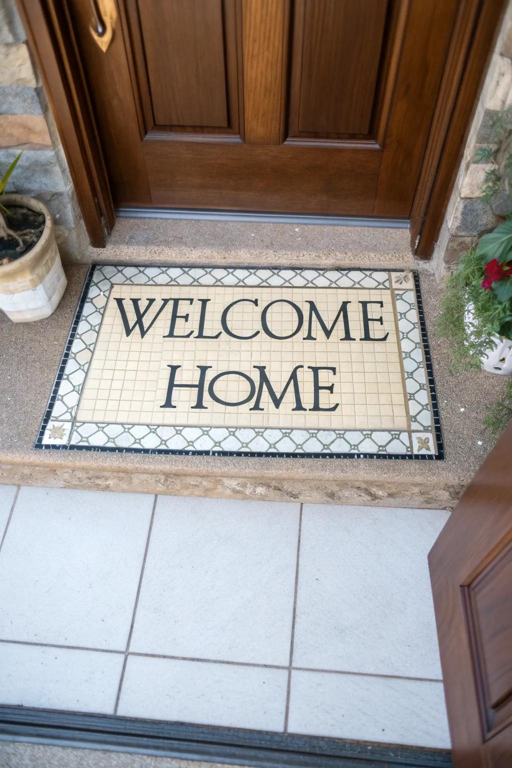 Inspire positivity with worded surface covering designs.