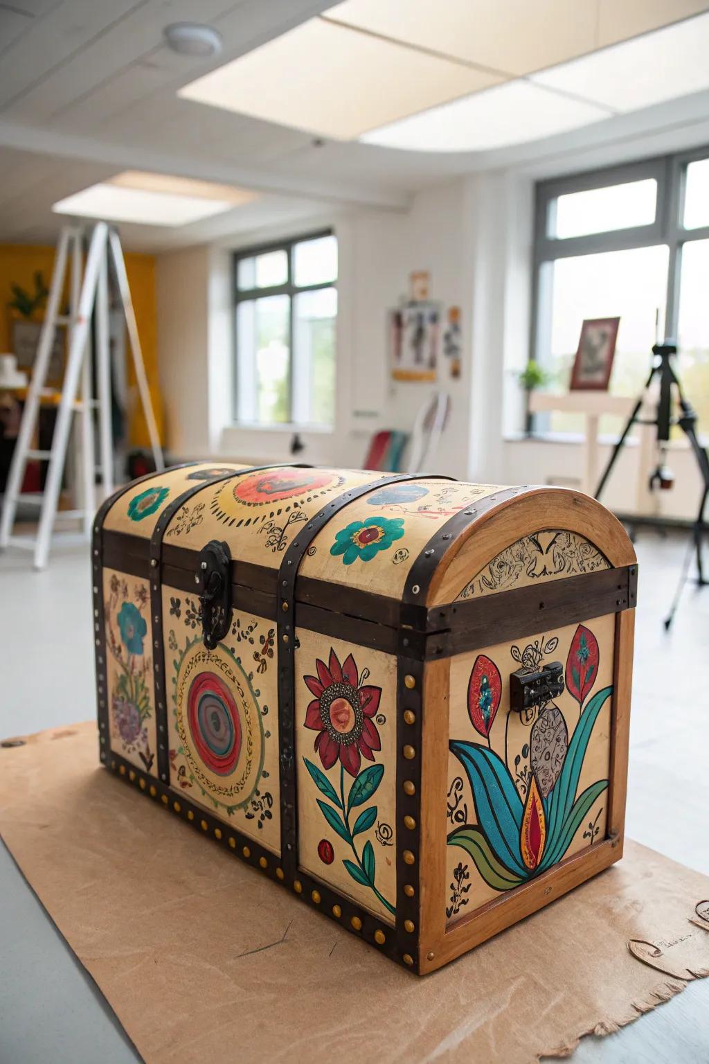 Show your creativity with an artistically decorated keepsake box.