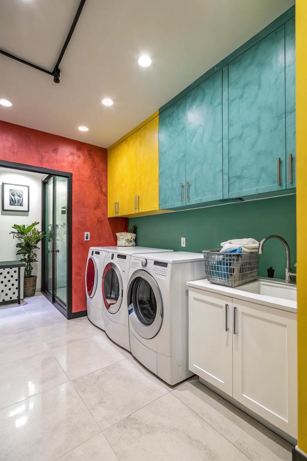 Make laundry day better with a stylish Plaster of Venice Set room.