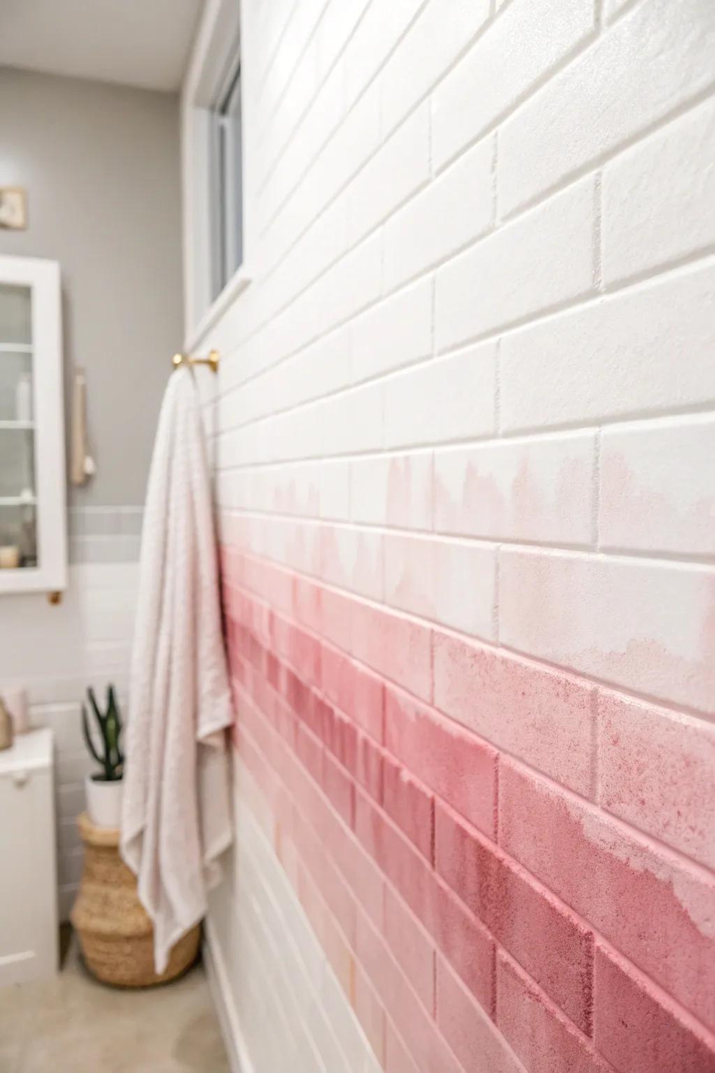 Subtle color fading adds luxury to a bathroom.