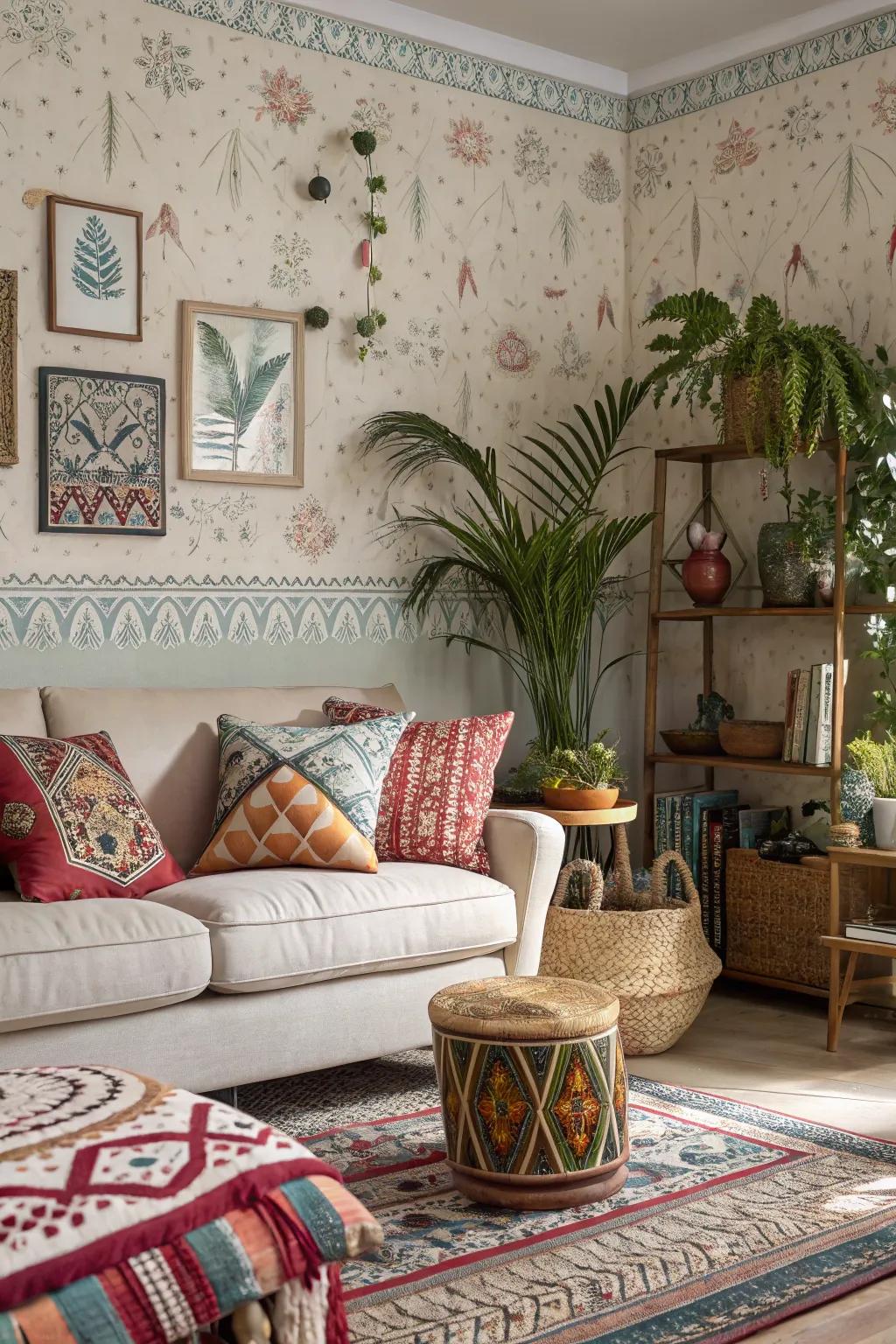 Showcase your design by mixing and matching patterns for a tailored touch.