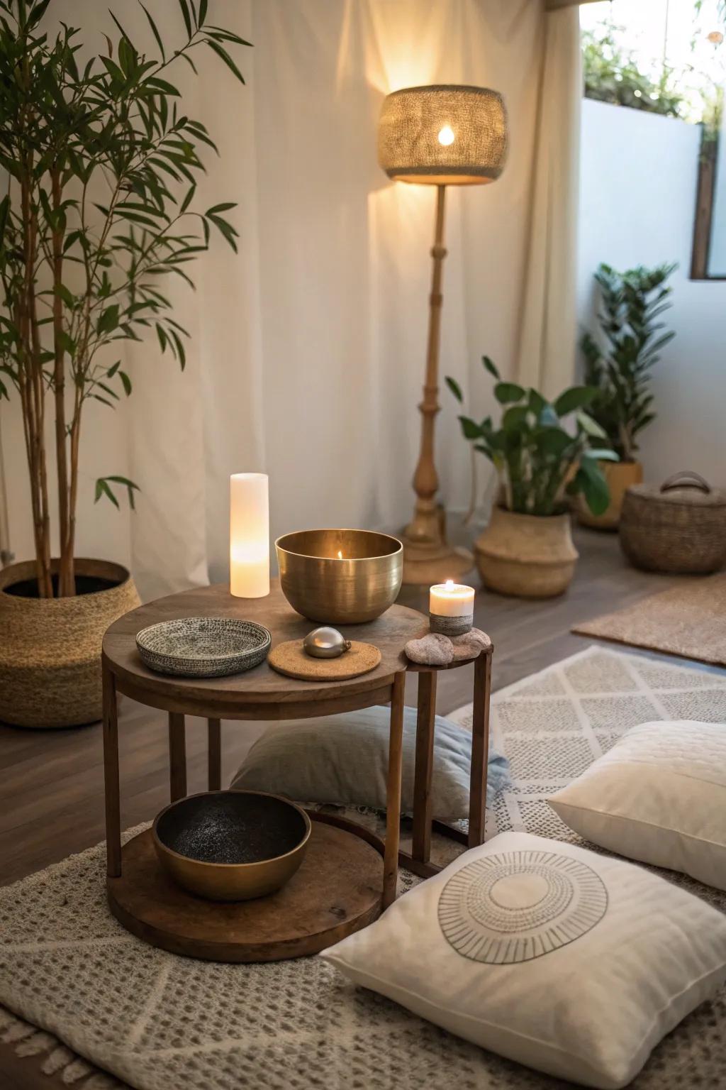Peaceful escape: Sound therapy for a tranquil mind.