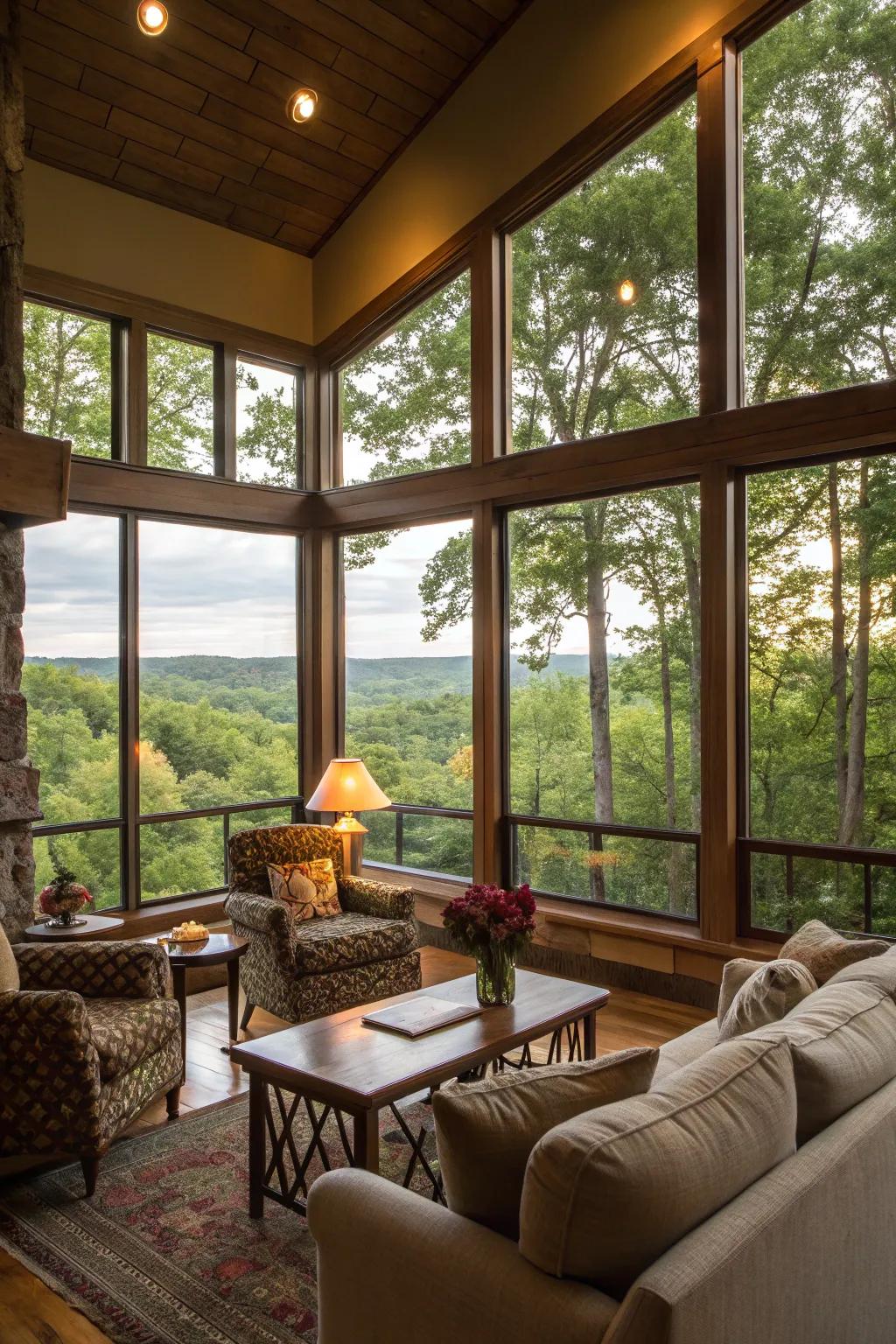 An open-air ambiance brings the beauty of nature indoors.