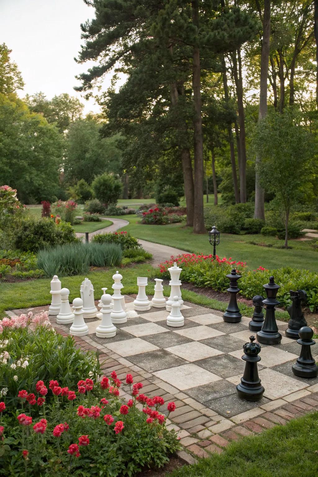 Interactive games inject delight and playfulness into green spaces.