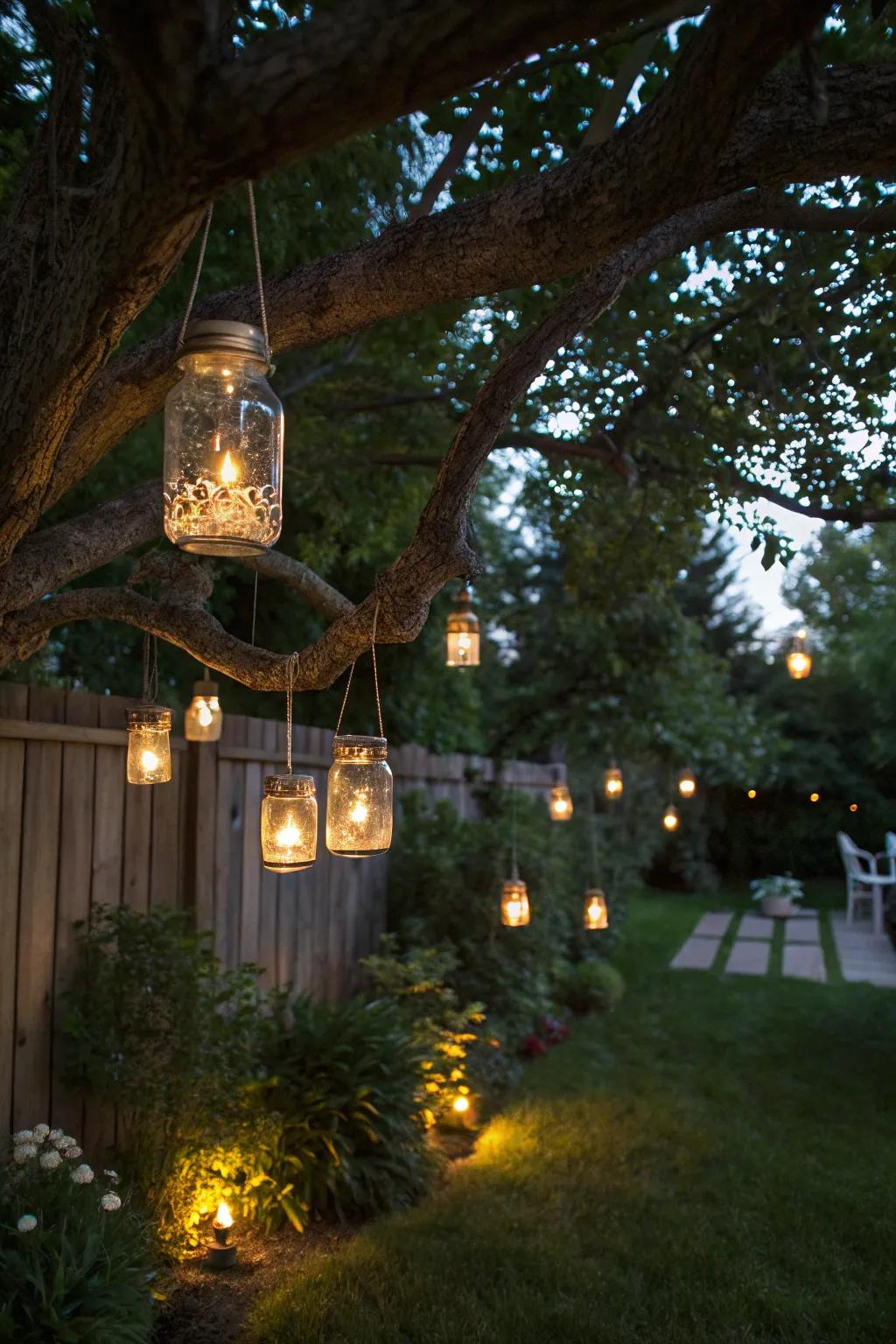 Firefly artisan jar lights add a nostalgic and magical charm.